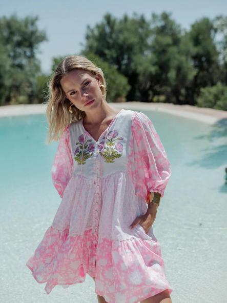 VESTIDO CORTO AMBAR PINK NEON PITI CUITI