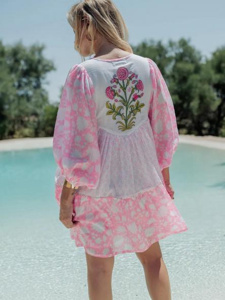 VESTIDO CORTO AMBAR PINK NEON PITI CUITI [2]