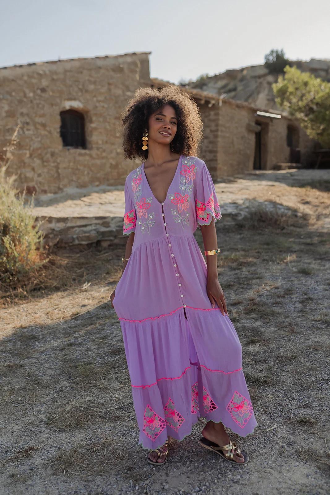 VESTIDO LARGO NUSA DUA PINK PITI CUITI