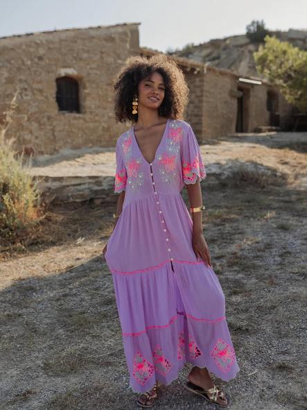VESTIDO LARGO NUSA DUA PINK PITI CUITI