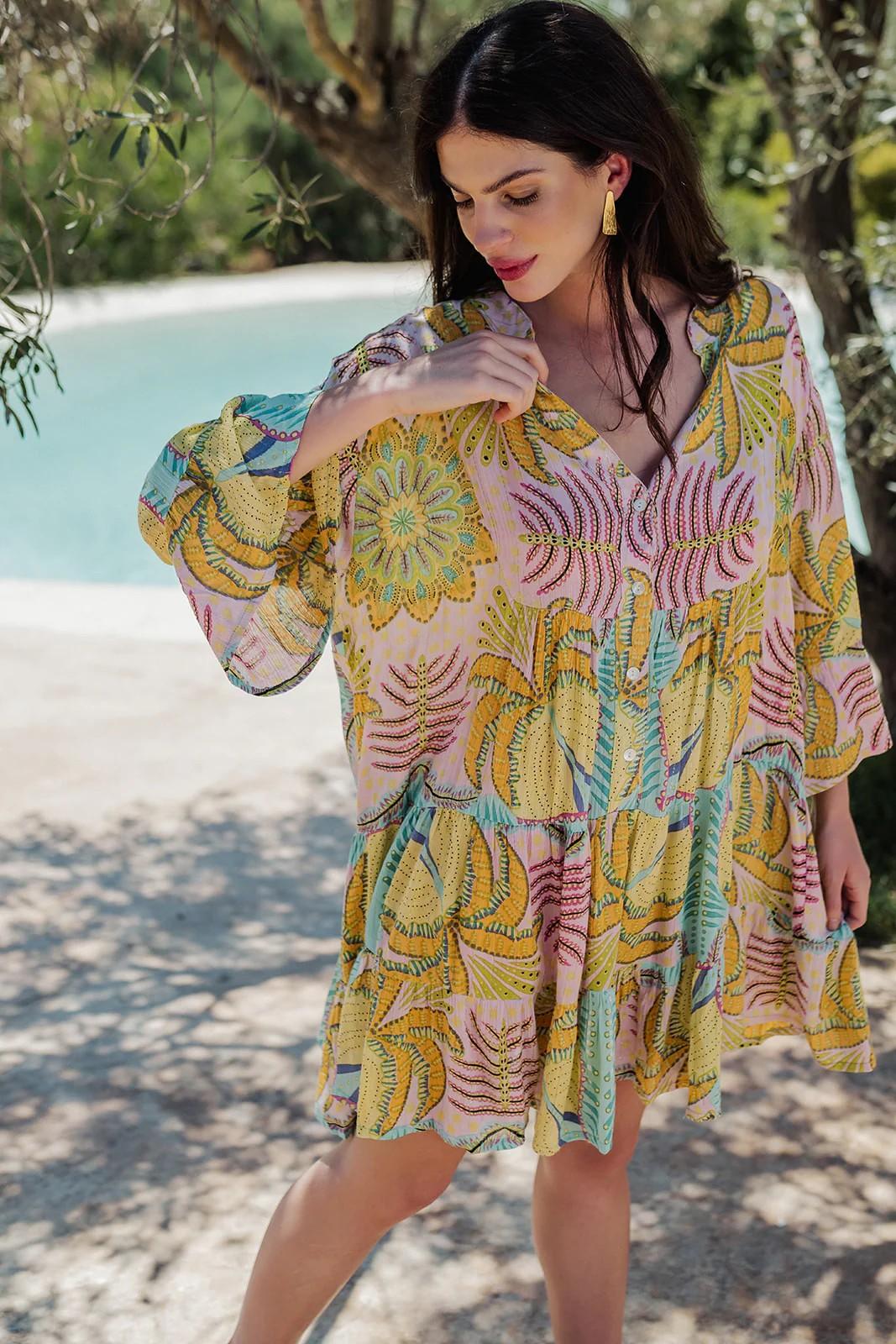 VESTIDO CORTO MARRAKECH AQUA PITI CUITI