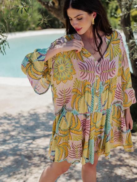 VESTIDO CORTO MARRAKECH AQUA PITI CUITI