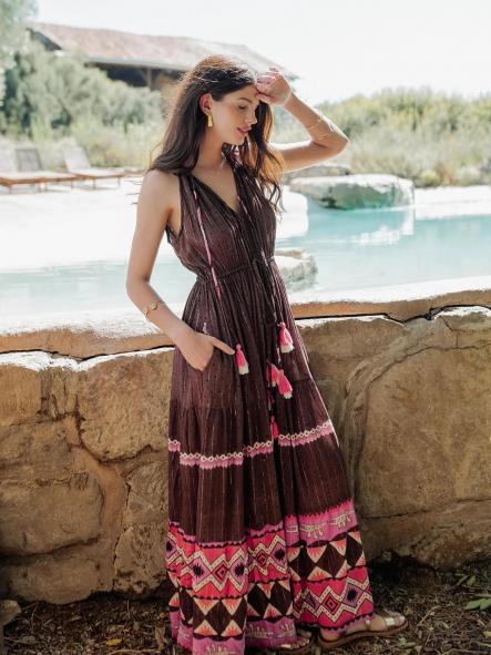 VESTIDO LARGO SABANA BROWN PITI CUITI [1]