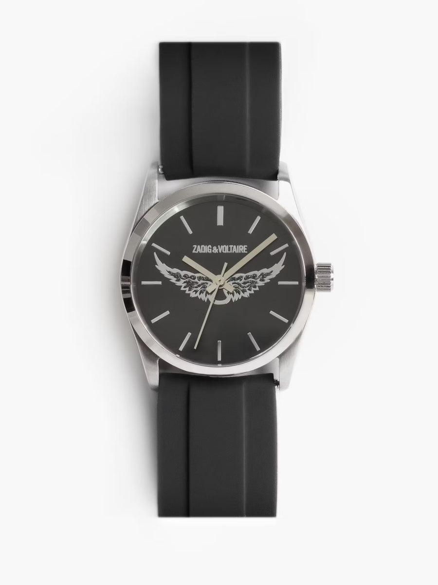 Reloj Zadig & Voltaire caucho alas negro