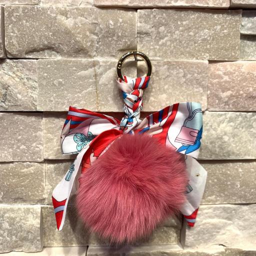 Llavero Pompón Rosa