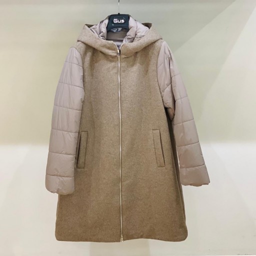 Abrigo Gus paño con mangas acolchadas topo [0]