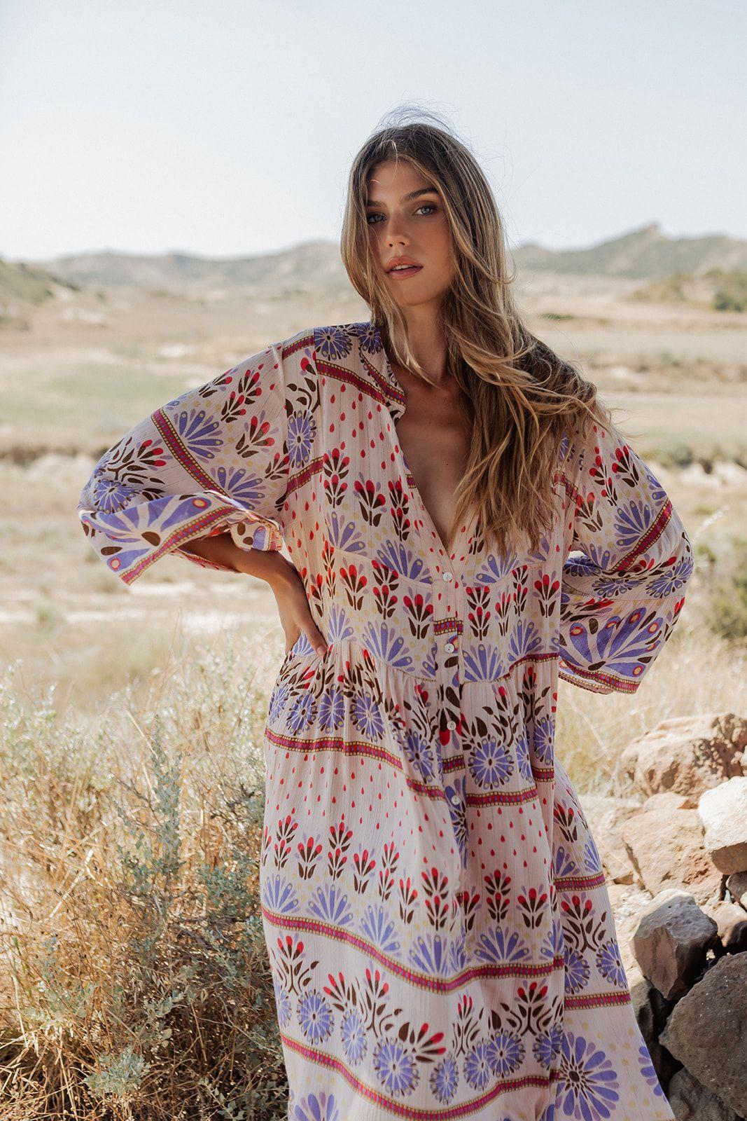 VESTIDO LARGO GRASSE BLUE PITI CUITI