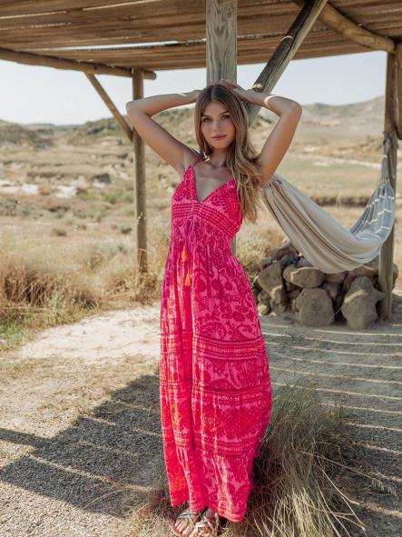 VESTIDO LARGO SAMOA STRAPS PITI CUITI
