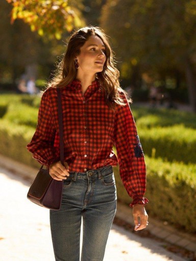 Camisa vichi bordado verde Latido