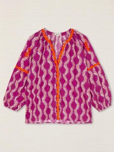 Camisa ondas fucsia bordada [1]