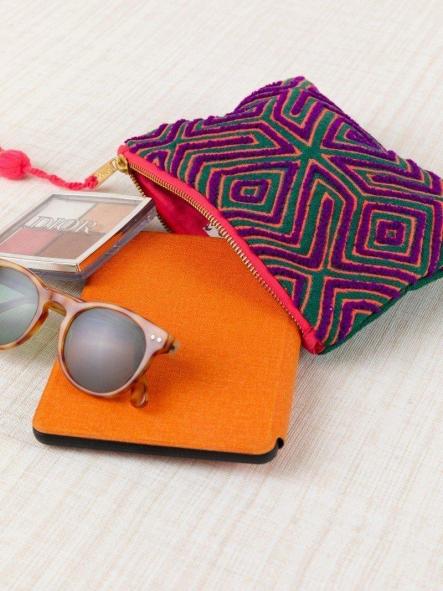 Neceser Latido bordado cebra teja [0]