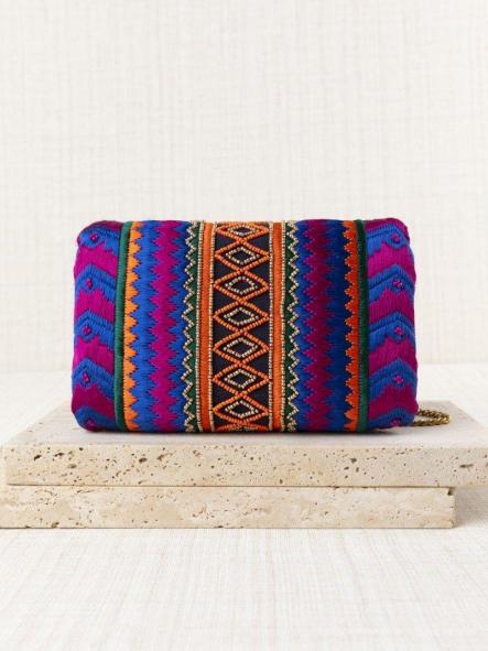 Bolso fiesta Latido étnico bordado greca naranja [2]