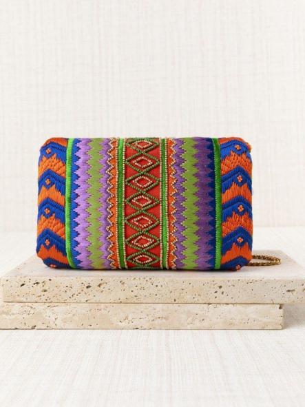 Bolso fiesta Latido étnico bordado greca verde [1]