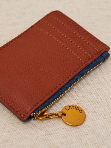 Cartera tarjetero azul Latido [1]