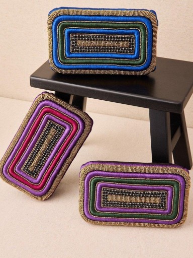 Bolso fiesta Latido morado y granate [1]