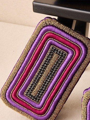 Bolso fiesta Latido morado y granate