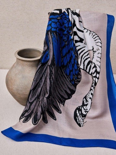 Pañuelo Latido cebra mito azul