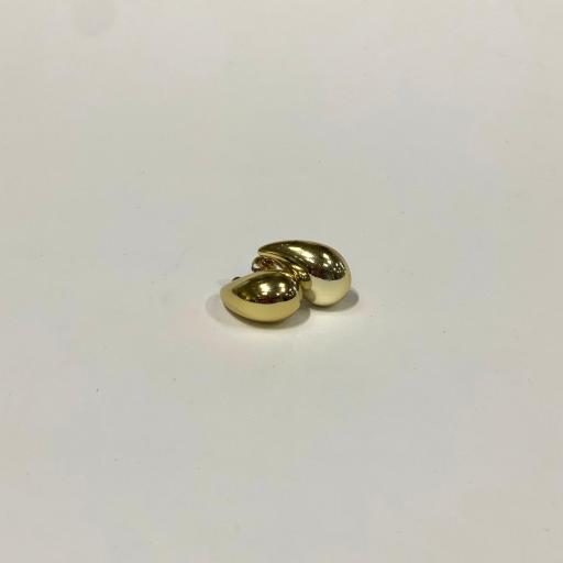 Pendientes gota de acero dorado - 22mm [1]