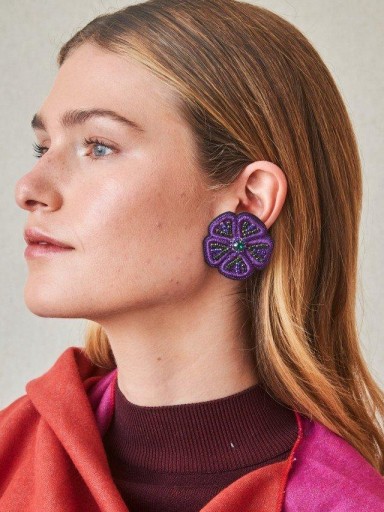 Pendientes verdes flor Latido [1]