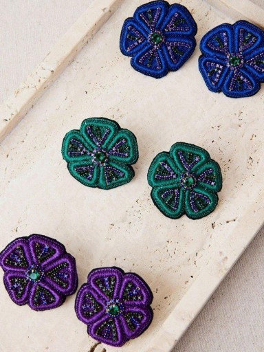 Pendientes verdes flor Latido [2]