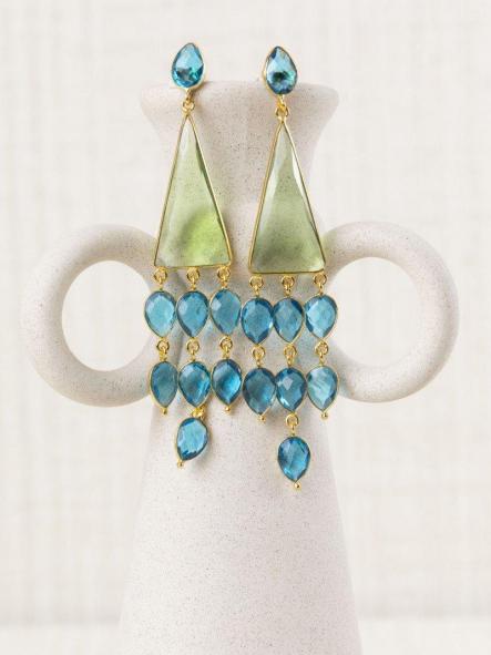 Pendientes Latido piedras azul y verde [1]