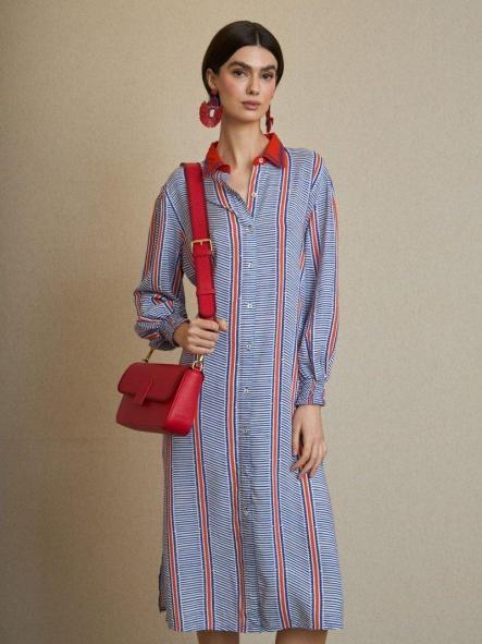 Vestido rayas azules  [0]