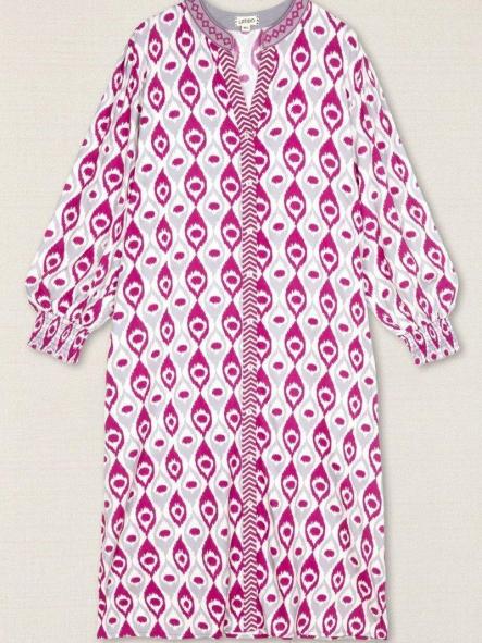 Vestido amebas fucsia y gris [1]