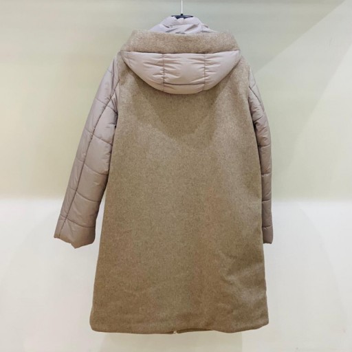 Abrigo Gus paño con mangas acolchadas topo [1]