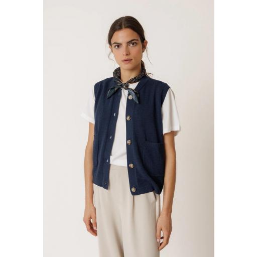 CHALECO DE PUNTO ARROZ 