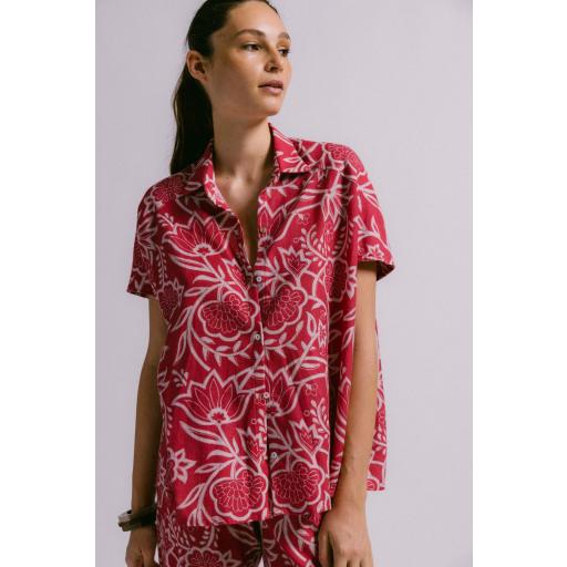 BLUSA LUNA FLOR DECO ROJO  [1]