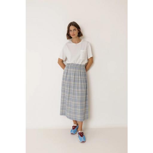 FALDA ALGODÓN CUADRO 