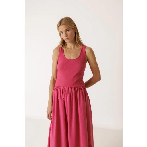 VESTIDO POPELIN COMBINADO 