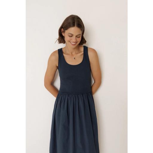 VESTIDO POPELIN COMBINADO 