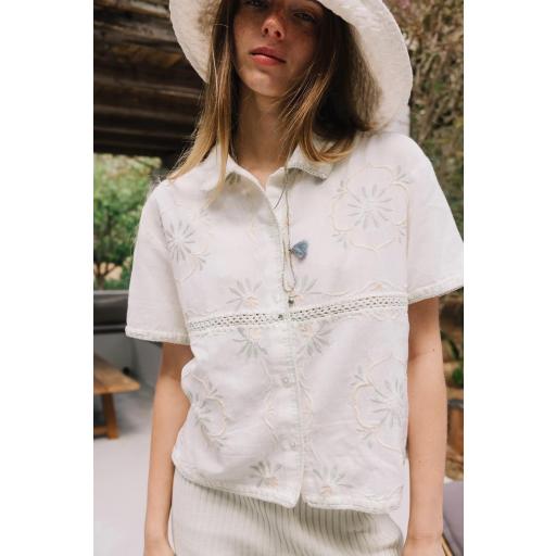 CAMISA BORDADOS FLORES  [0]