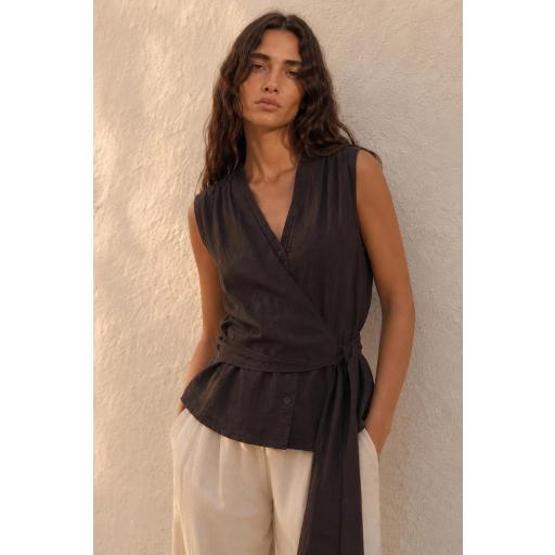 CAMISA SATINADA CON LAZADA  [0]