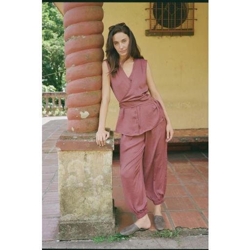 PANTALÓN BOMBACHO SATINADO  [0]
