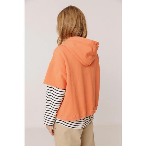 SUDADERA CON CAPUCHA MANGA CORTA  [3]