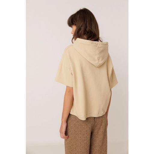 SUDADERA CON CAPUCHA MANGA CORTA  [2]