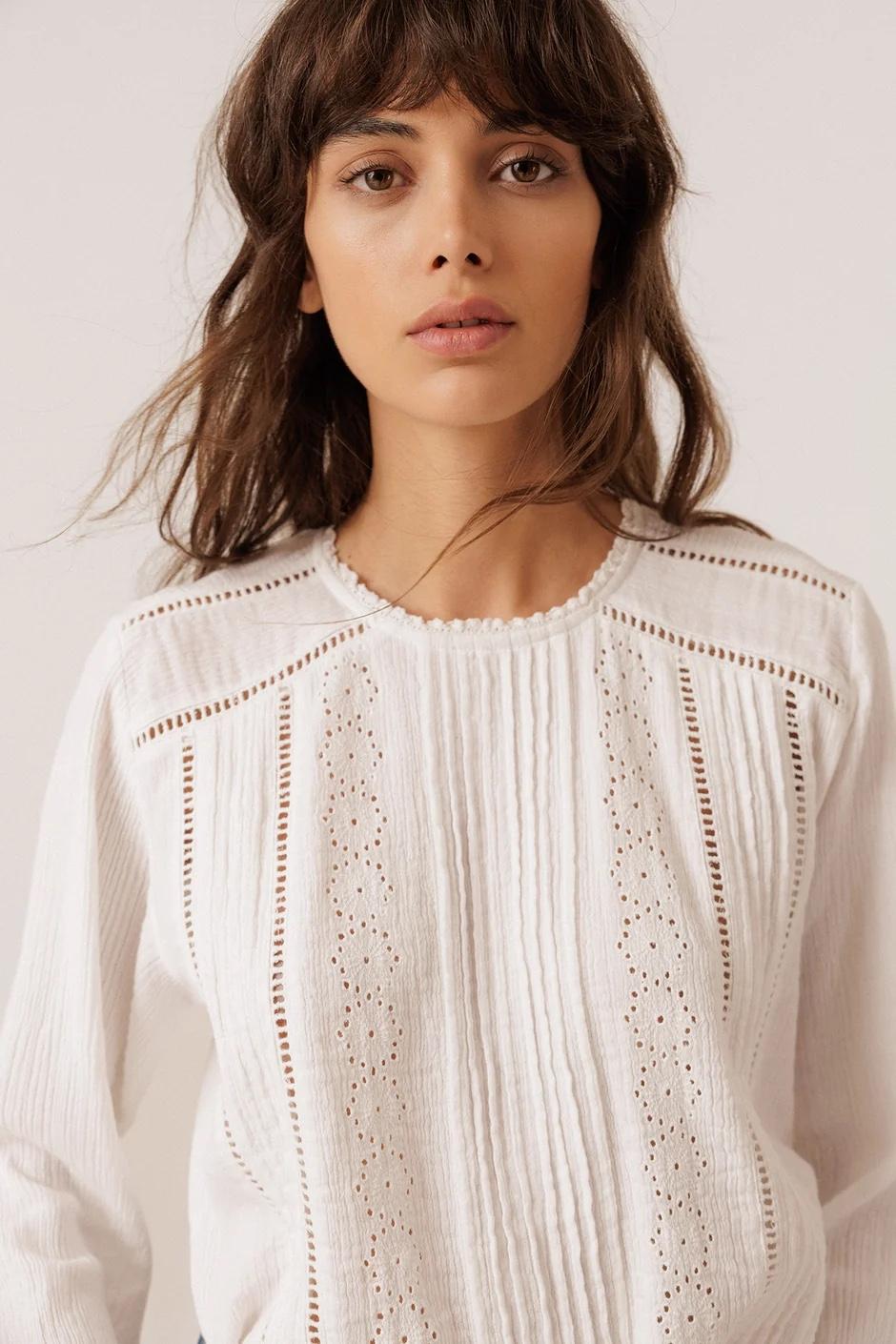 BLUSA ROMNTICA DOBLE GASA