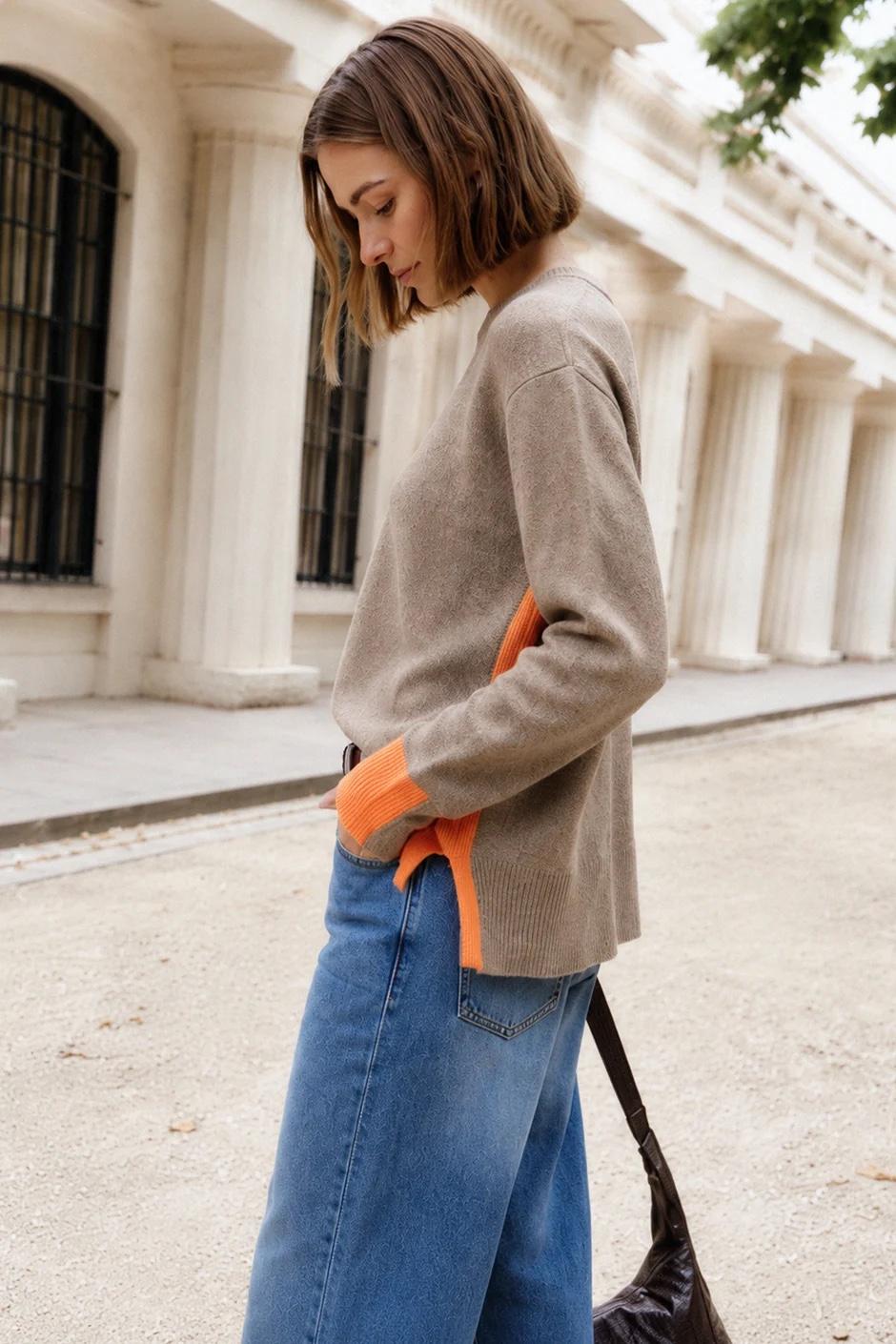 JERSEY DETALLE FLUOR CON CASHMERE