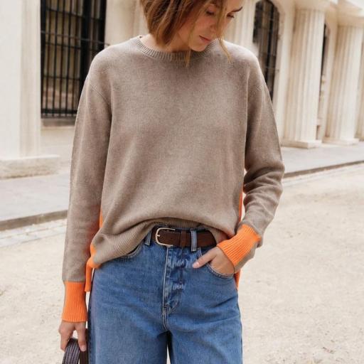 JERSEY DETALLE FLUOR CON CASHMERE 