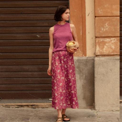 FALDA ACAMPANADA CLAVELES  [1]