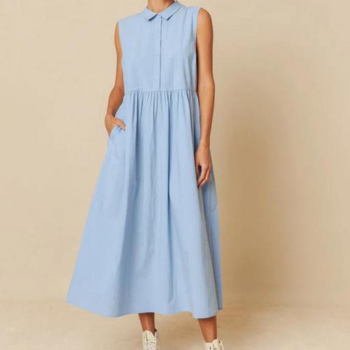 VESTIDO CAMISERO POPELIN 