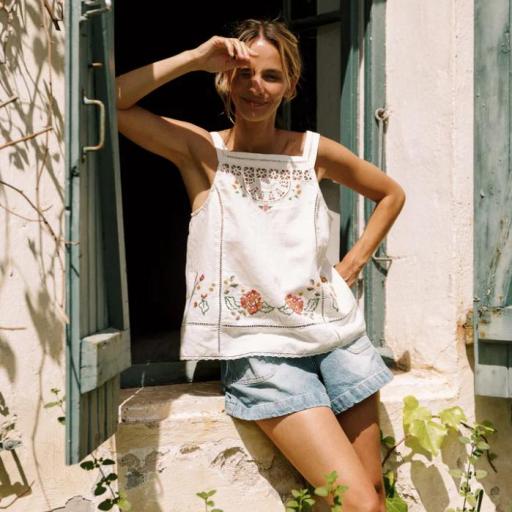 BLUSA TIRANTE PUNTO DE ARROZ 