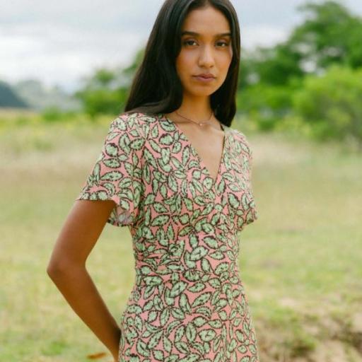 VESTIDO HOJAS PRINT 