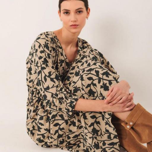 VESTIDO MIDI VISCOSA 