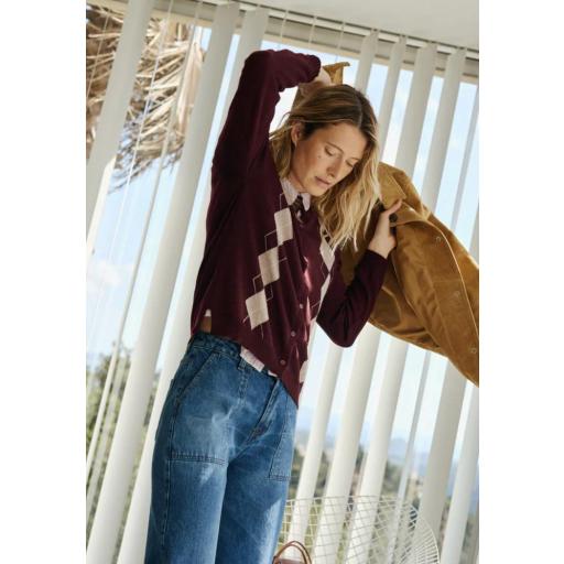 CHAQUETA ROMBOS MERINO 