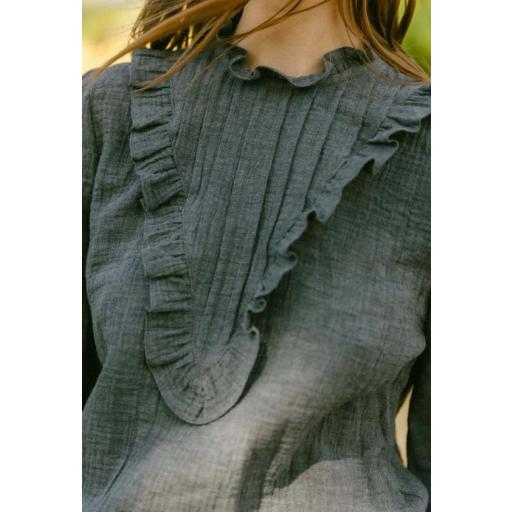 BLUSA GRIS SILKEN ALGODÓN ORGÁNICO  [0]