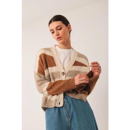 CHAQUETA ALPACA INTARSIA 