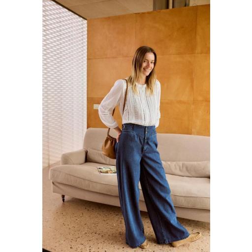 PANTALÓN DENIM WIDE LEG 
